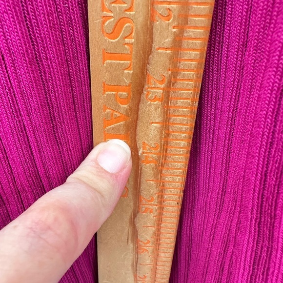 RAG & BONE ESME Woman pink ribbed stretch button collared polo midi shirtdress M - Picture 11 of 12